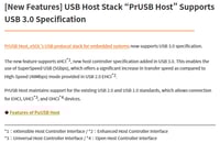 USB Host Stack gPrUSB Hosth Supports USB 3.0 Specification